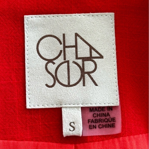 NEW Chaser Brand Women's Santanaa Linen-blend Blazer in Flame Red Size Small - Picture 13 of 13